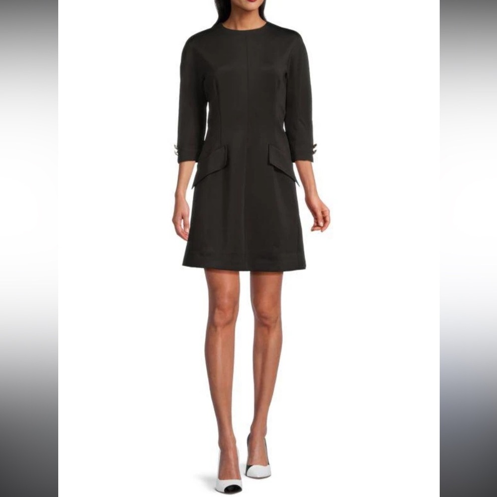 NWT Halston Black Shift Dress